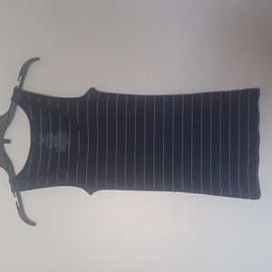 LAST CHANCE * Faded Glory Tank Top Womens Small Navy with light blue stripes